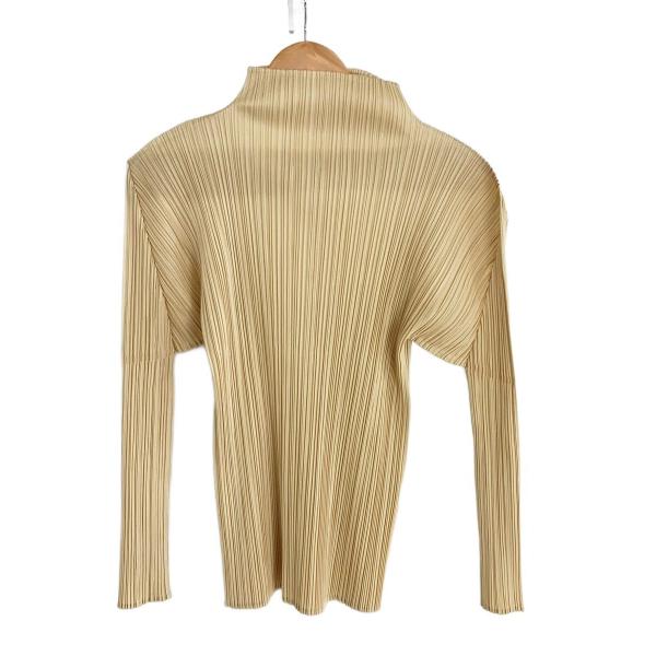 PLEATS PLEASE 長袖 オフホワイト サイズ4 XL LL PLEATS PLEASE ISSEY MIYAKE◇長袖ブラウス/--/ポリエステル/BEG/PP05