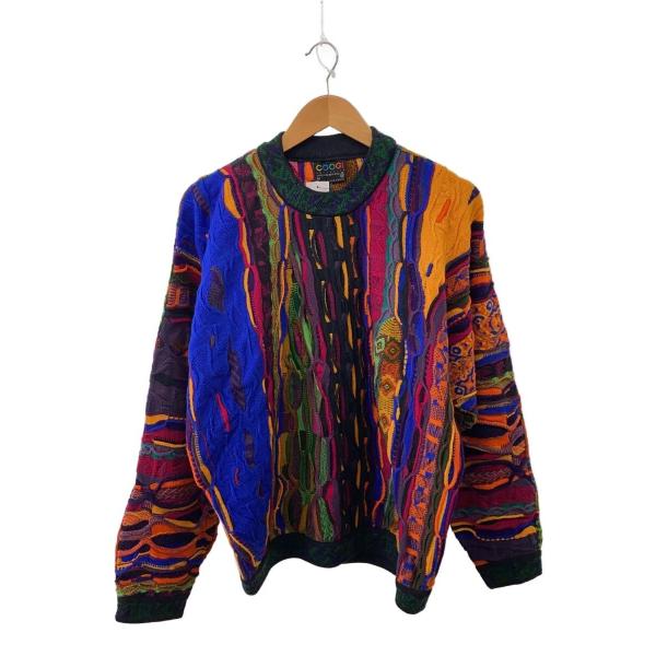 COOGI◇90s/3Dニット・セーター(厚手)/M/ウール/マルチカラー/総柄