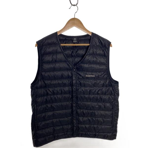 mont-bell◇スペリオVネックベスト/ダウンベスト/XL/ナイロン/ブラック