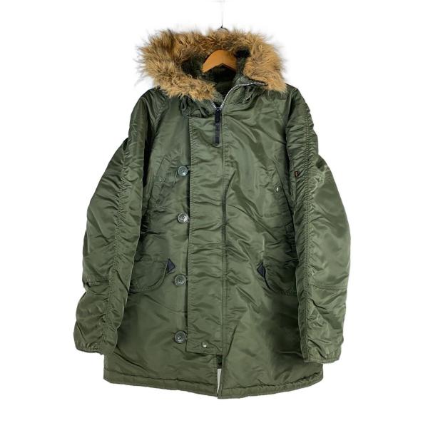 ALPHA INDUSTRIES◇N-3B/フライトジャケット/L/ナイロン/カーキ/20024