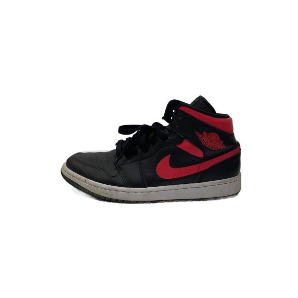 NIKE◇AIR JORDAN 1 MID_エアジョーダン ミッド/27.5cm/BLK : セカンド
