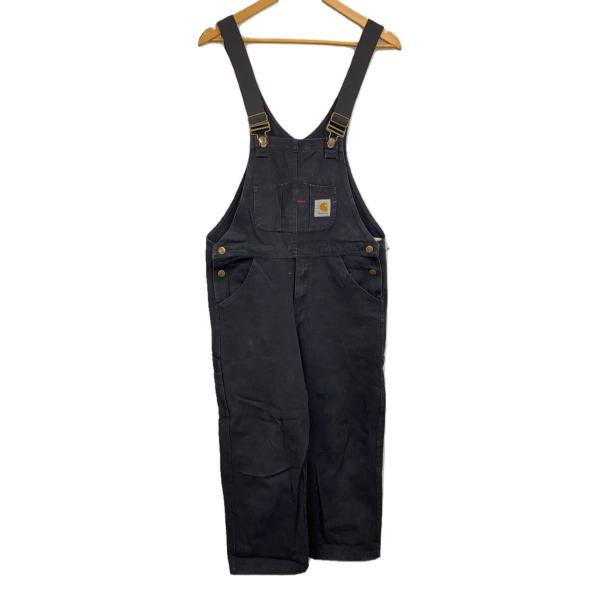 Carhartt◇オーバーオール/S/コットン/BLK/無地 : セカンドストリート