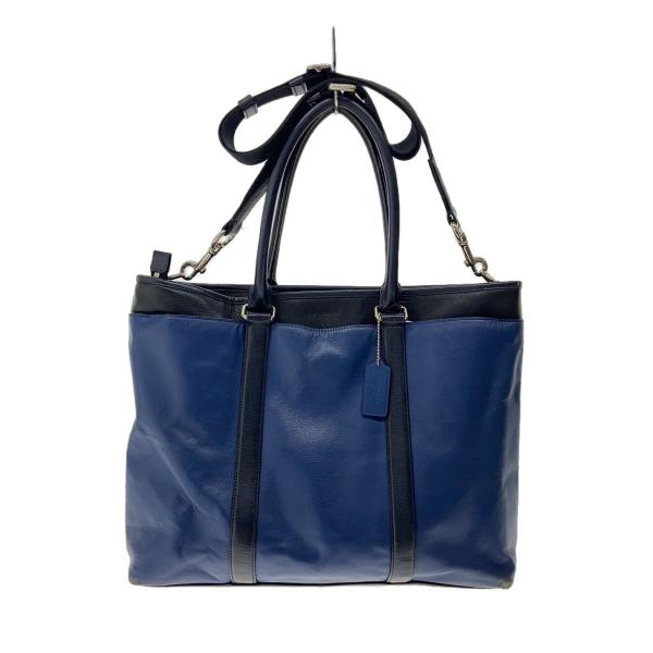COACH◇2wayトートバッグ/レザー/BLU/F57568// : セカンドストリート