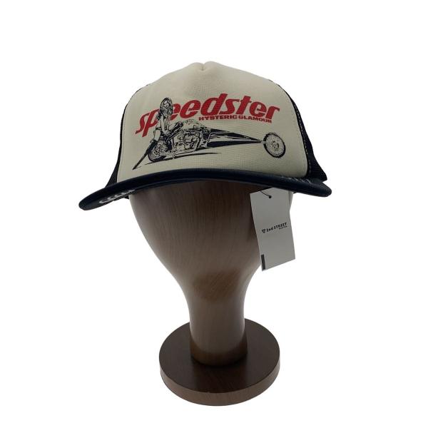 HYSTERIC GLAMOUR◇SPEEDSTER/メッシュキャップ/FREE/ポリエステル/BLK