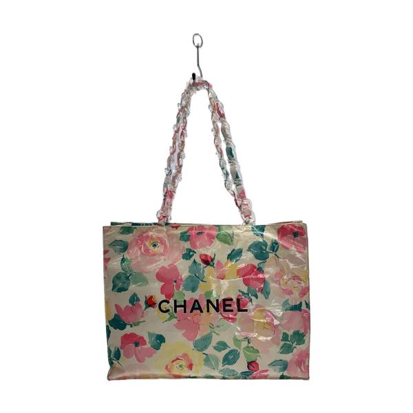 CHANEL◇ビッグココ/花柄/トートバッグ/PVC/マルチカラー : セカンド