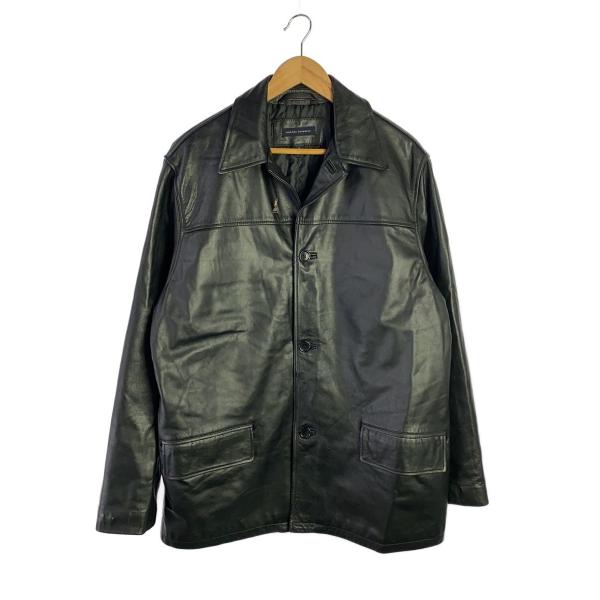 【本革】BANANA REPUBLIC ステンカラー レザー ジャケット BANANA REPUBLIC◇カーコート/レザージャケット・ブルゾン/M/レザー