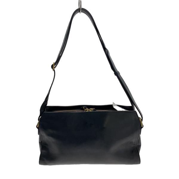 土屋鞄◇ショルダーバッグ/レザー/ブラック/無地 : セカンドストリート