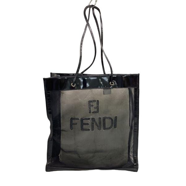 FENDI◇メッシュ/ショルダーバッグ/ナイロン/BLK/無地 : セカンド