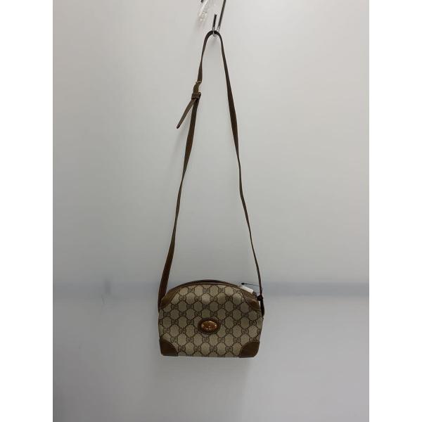 GUCCI◇オールドグッチ/GG柄/ショルダーバッグ/PVC/BEG/総柄/007.101