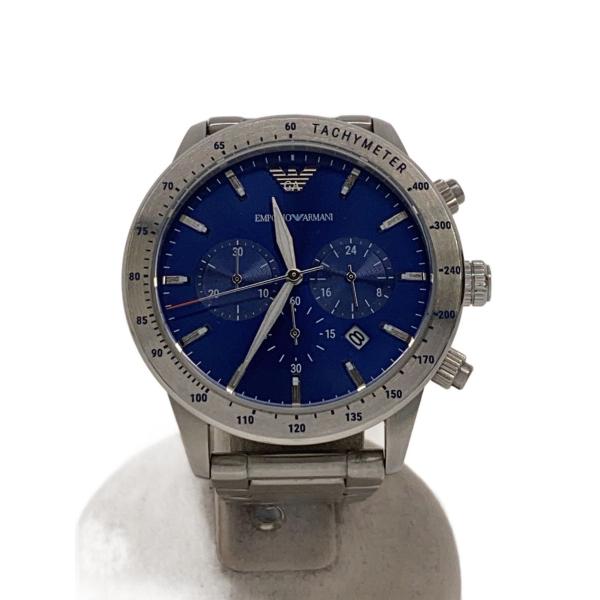 EMPORIO ARMANI◇自動巻腕時計/アナログ/--/NVY/SLV/ar-11306