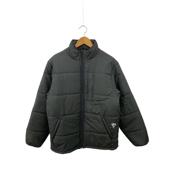 STUSSY◇ダウンジャケット/L/ポリエステル/BLK/無地 : セカンド