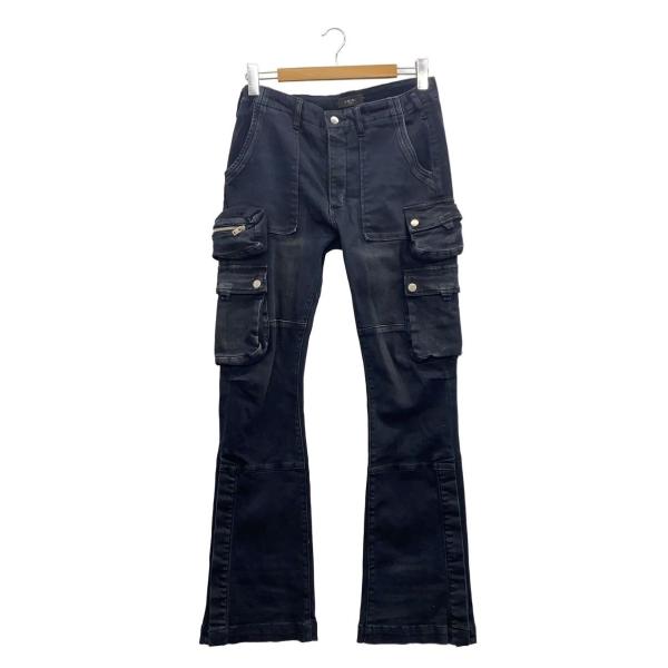 AMIRI◇ボトム/30/コットン/BLK/CARGO FLARE JEAN : セカンド