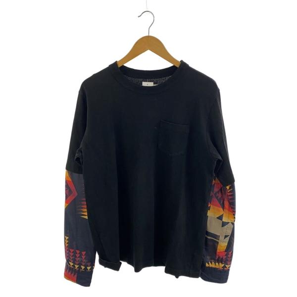sacai◇長袖Tシャツ/3/コットン/BLK/21-02477M : セカンドストリート