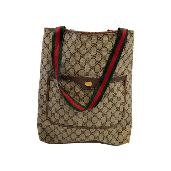GUCCI◇オールドグッチ/トートバッグ/PVC/BEG/総柄// : セカンド