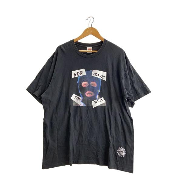 Supreme◇Tシャツ/XL/コットン/BLK/無地/GOD SAVE THE USA