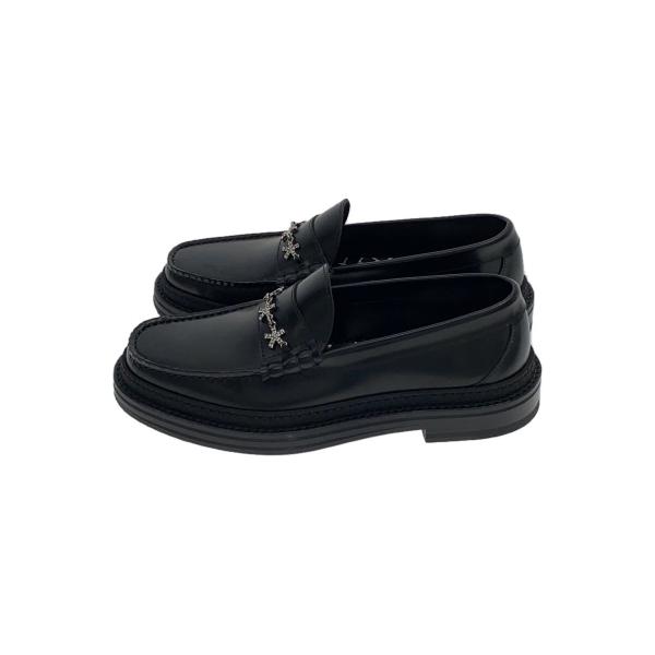 JIMMY CHOO◇21AW/×ERIC HAZE×POGGY/ローファー/37/BLK/黒/レザー