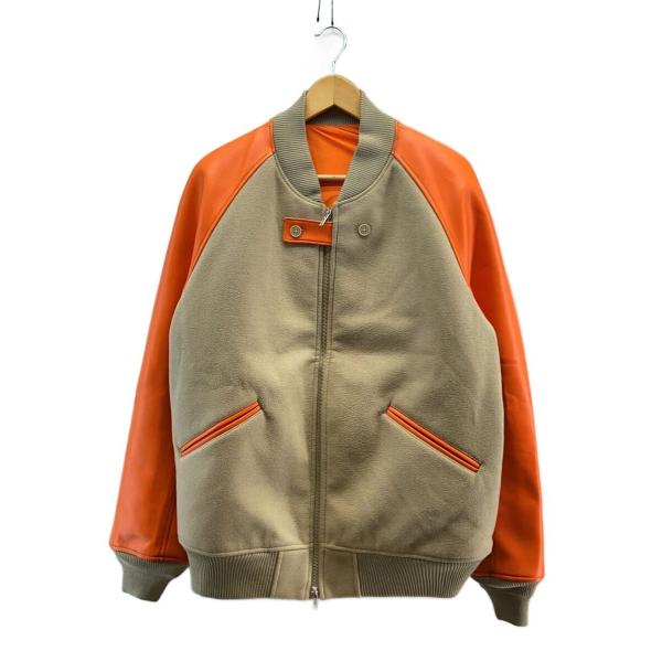 Y-3◇M CL VARS JKT/スタジャン/L/ポリエステル/BEG/HT4483 : セカンド