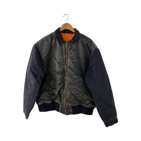 Supreme◇denim sleeve ma-1/ジャケット/XL/ナイロン/BLK// : セカンド