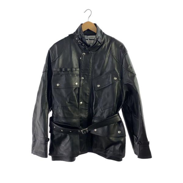 DAIRIKU◇25SS/JEROME 4PKT LETHER MOTO JACKET/L/羊革/BLK/25SS LTHR2