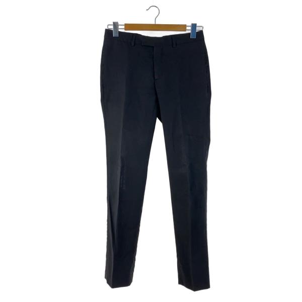Dior HOMME ディオールオム 08AW KRIS VAN ASSCHE COTTON TROUSERS アッシュ期 コットン スラックス ストレートパンツ ブラック 8H3112040827 Dior HOMME◇08AW/kris van assche期/スラックスパンツ/44/ウール/BLK