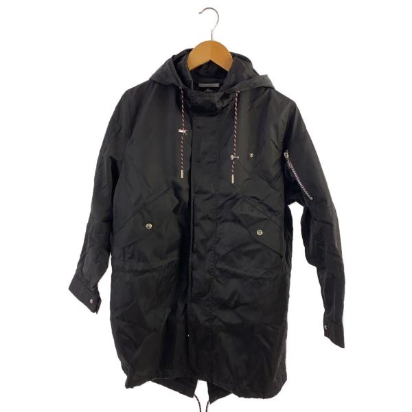 Dior HOMME◇17AW-18SS/NYLON HOODED COAT/BEE/KVA/42/ナイロン/BLK