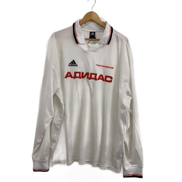 adidas◇gosha/ゲームシャツ/長袖Tシャツ/M/ポリエステル/WHT