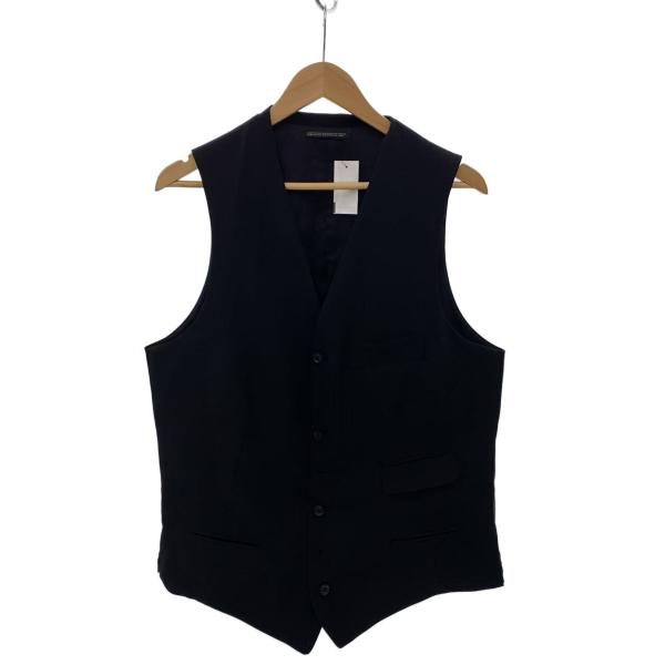 yohji yamamoto POUR HOMME◇ベスト/--/ウール/BLK/無地/HLーV01-100