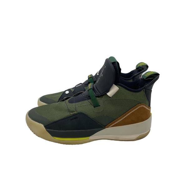 NIKE◆AIR JORDAN XXXIII NRG/エアジョーダン/カーキ/CD5965-300/26.5cm/KHK//