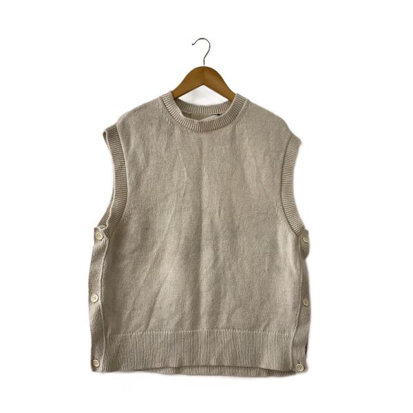 YOKE◇ニットベスト(薄手)/2/コットン/CRM/無地/YK22SS0351S