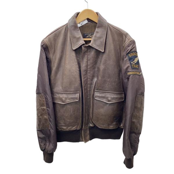 BROGDEN革ジャケット BROGDEN/タイプA-2JKT/M/レザー/内ポケット穴有 : セカンドストリート