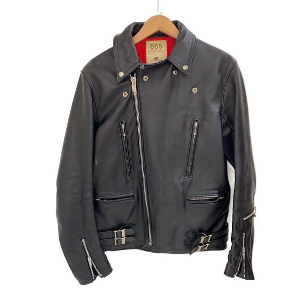 666 Leather Wear◇ロンジャン/ALBERT ZIPPER/ダブルライダース