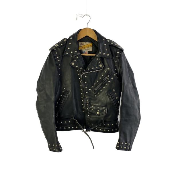 Schott◇ダブルライダースジャケット/38/レザー/BLK/613 : セカンド