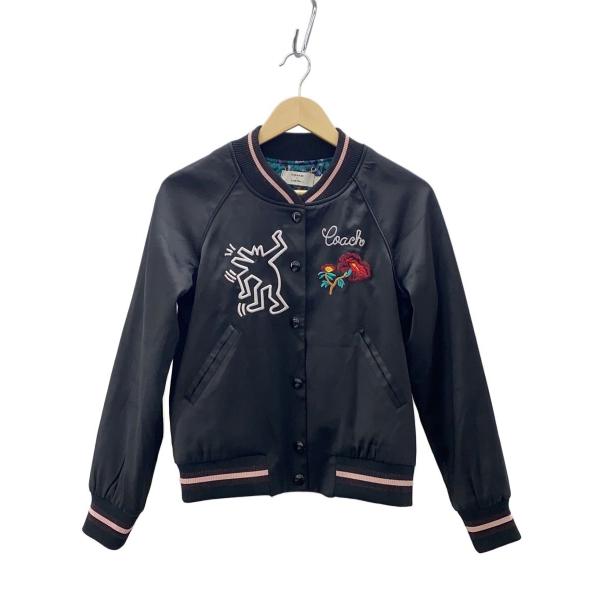 COACH◇スタジャン/O/ポリエステル/BLK : セカンドストリートYahoo!店