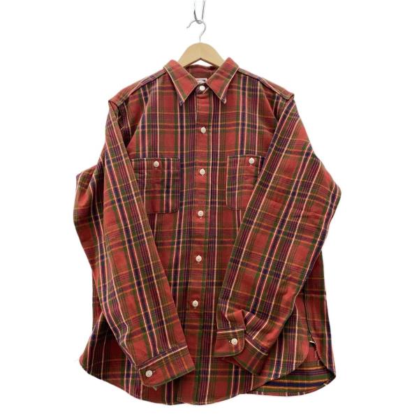 WAREHOUSE 赤黒チェックネルシャツ 42 WAREHOUSE◇ネルシャツ/42/コットン/RED/STRONGARM : セカンド