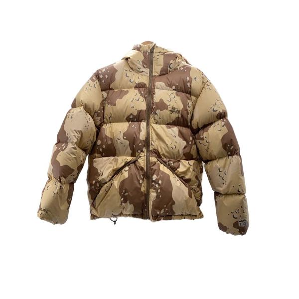STUSSY◇DOWN PARKA MICRO RIPSTOP CAMO/ダウンジャケット/S/ナイロン