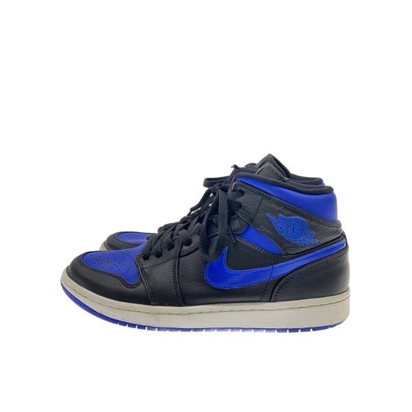 NIKE◆AIR JORDAN 1 MID/エアジョーダン 1 ミッド/ブラック/554724-068/27cm/BLK//