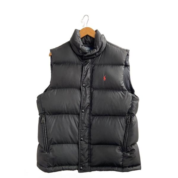 POLO RALPH LAUREN◇90s/ダウンベスト/M/ポリエステル/BLK