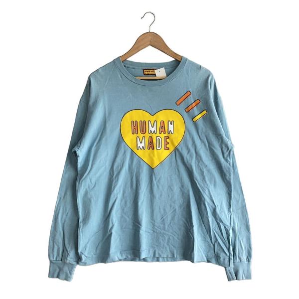 新品未使用　初期　HUMAN MADE マルチカラー　半袖トレーナー　XL HUMAN MADE◇長袖Tシャツ/L/コットン/BLU/HM31CS042// : セカンド