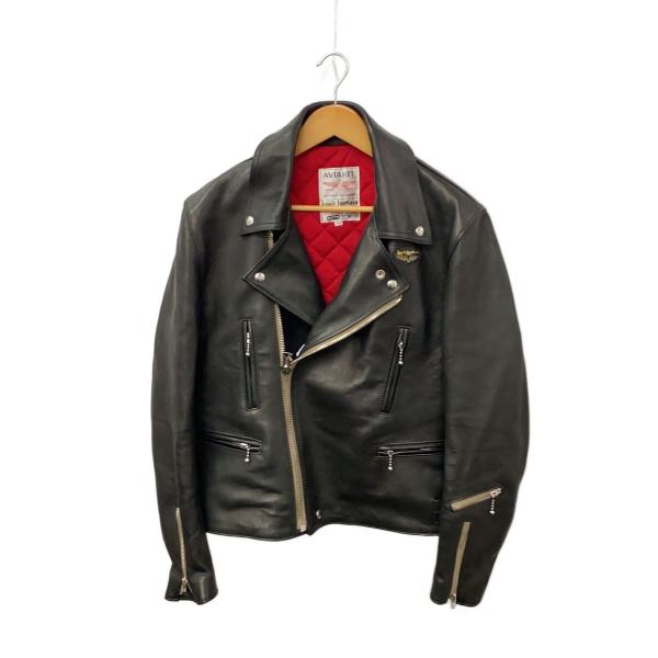 Lewis Leathers◇ダブルライダースジャケット/40/レザー/BLK/402