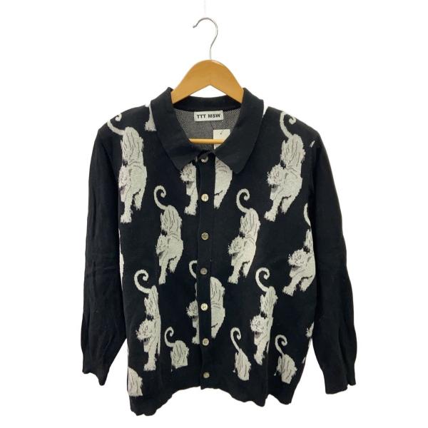 TTT_MSW◇カーディガン(薄手)/M/コットン/BLK/TTT-2021AW-KT03