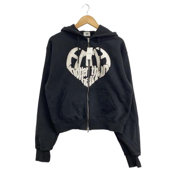 hthパーカー HTH(Hotter than Hell)◇heart logo zip hoodie/FREE/コットン/BLK