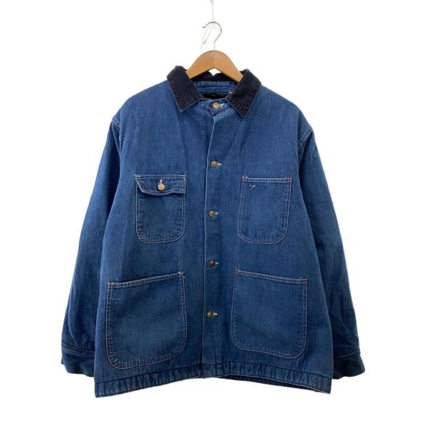 70s/ely/カバーオール/襟コーデュロイ/Gジャン/44/デニム/IDG
