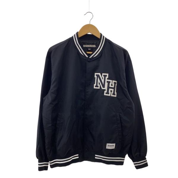 NEIGHBORHOOD◇スタジャン/M/ナイロン/BLK/241TSNH-JKM04 : セカンド