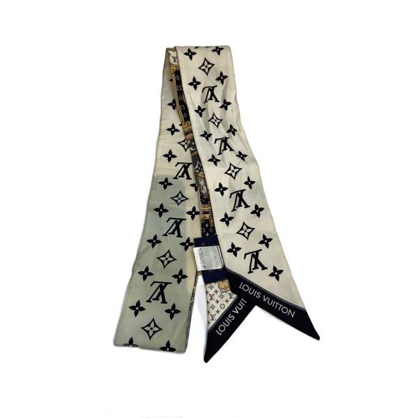LOUIS VUITTON◇スカーフ/シルク/ホワイト/総柄/レディース/M76442