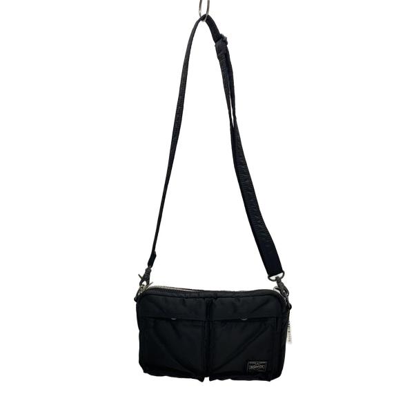 PORTER◇TANKER SLING BAG/ショルダーバッグ/ナイロン/ブラック