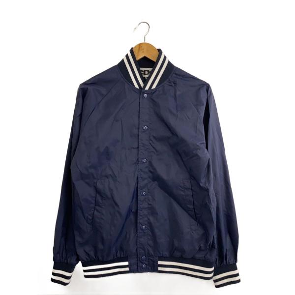 CDG◆AD2018/ブルゾン/スタジャン/M/ナイロン/ネイビー/プリント/SZ-J006//