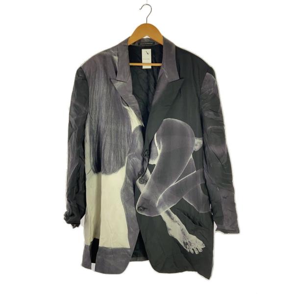 yohji yamamoto POUR HOMME◇テーラードジャケット/2/コットン/BLK/総