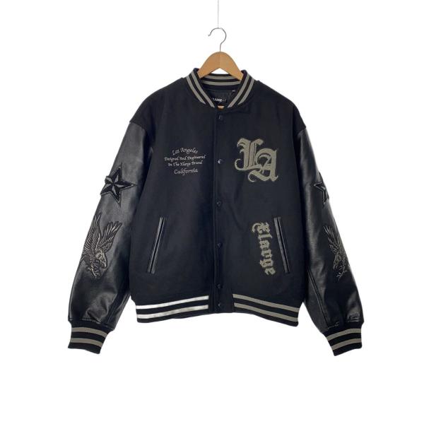 X-LARGE◇25AW/VARSITY JACKET/スタジャン/L/ウール/BLK/101254021004