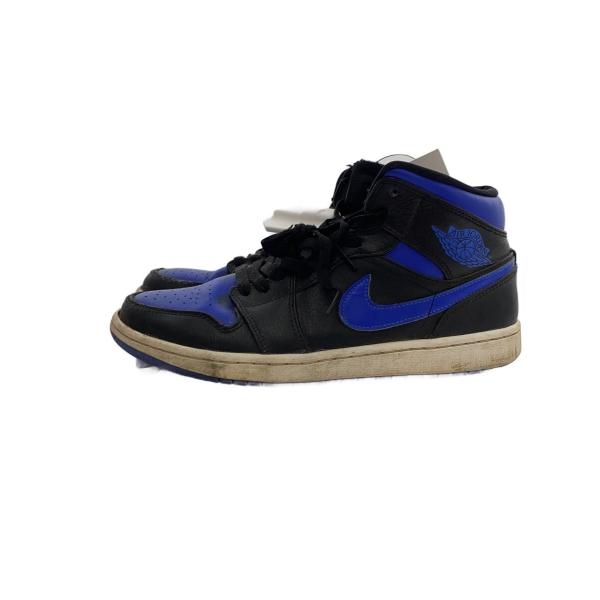 NIKE◆AIR JORDAN 1 MID/エアジョーダン 1 ミッド/ブラック/554724-068/27cm/BLK//