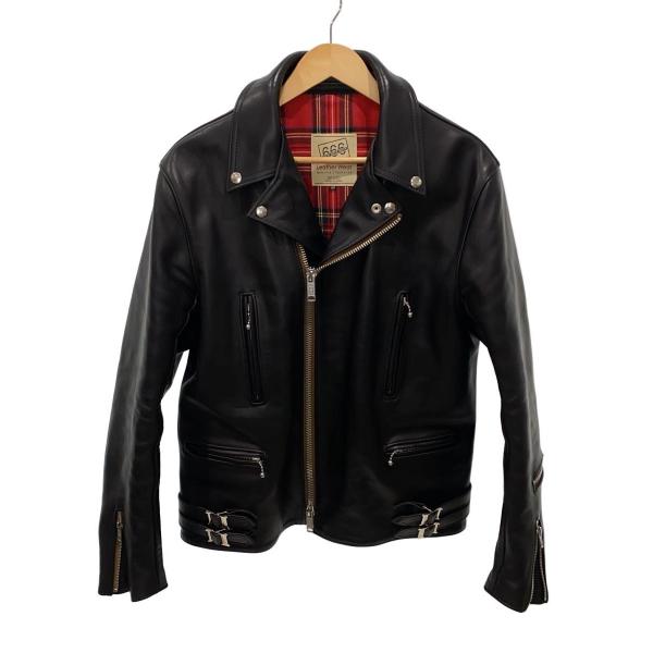 666 Leather Wear◇ダブルライダースジャケット/40/牛革/BLK